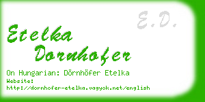 etelka dornhofer business card